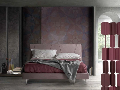 Letto in tessuto con testiera Prestige di Lettissimi