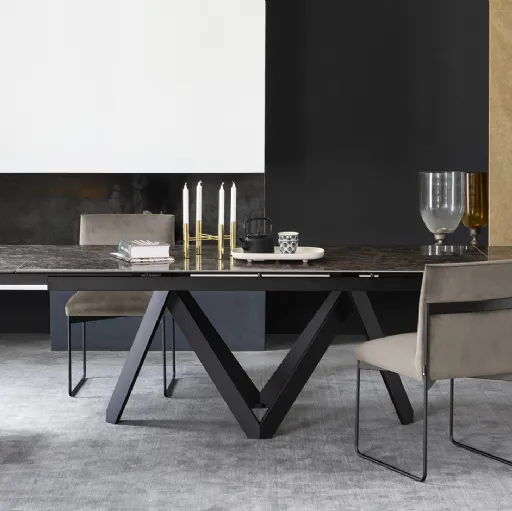 Tavolo allungabile Cartesio in ceramica di Calligaris