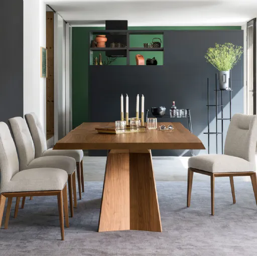 Tavolo rettangolare Icaro in rovere di Calligaris