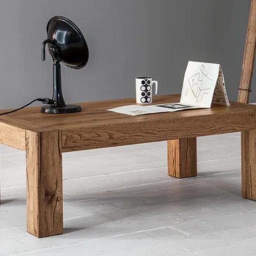 Tavolino Brooklyn in legno di Rovere massello di Devina Nais