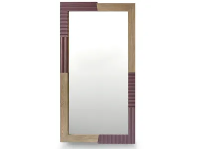 Specchio Zero 16 in legno massello di rovere di Devina Nais