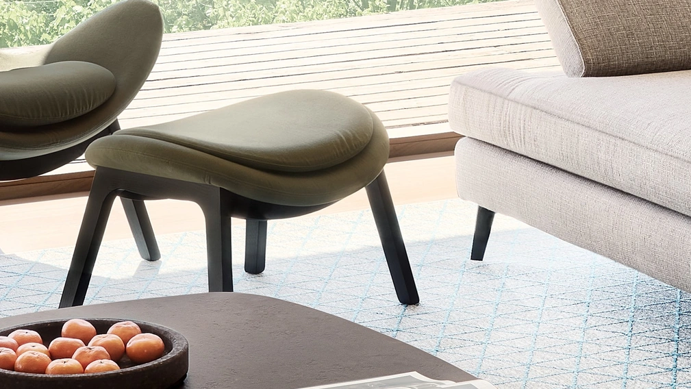 Pouf Lazy in tessuto di Calligaris