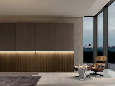 Armadio con ante scorrevoli e luci a led Vitalyty Rail di Colombini Casa
