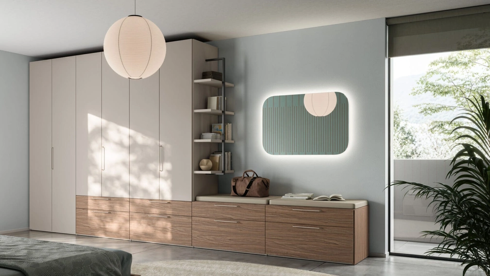 Armadio con anta battente Liscia M 32 36 di Orme