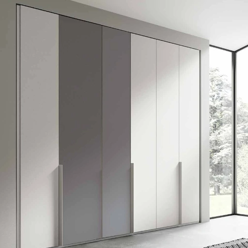 Armadio con ante battenti System Basic Alaska e Grigio di Artigianmobili