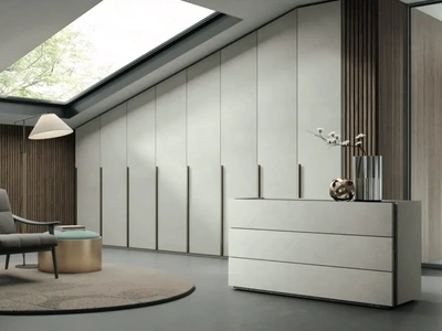 Armadio su misura Young Cemento Bianco di Artigianmobili