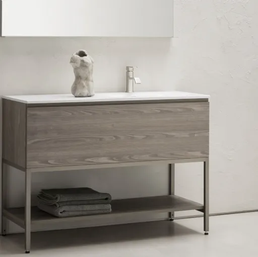 Mobile Bagno da appoggio in melaminico effetto legno B-GO BG003 di Compab