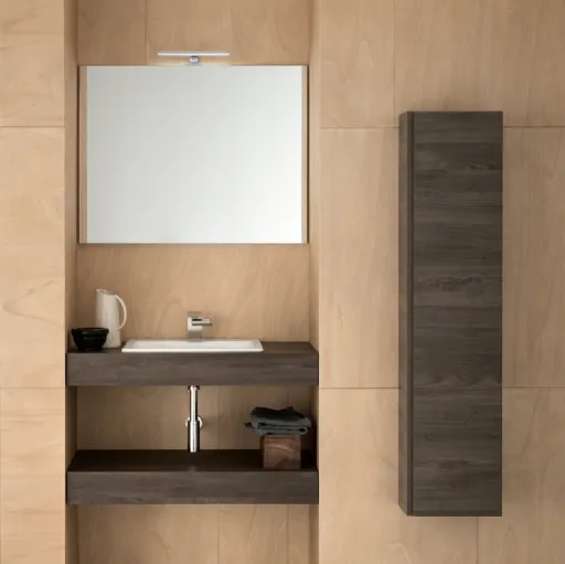 Mobile da Bagno in legno eastwood con lavabo in ceramica UPDATE UP019 di Compab