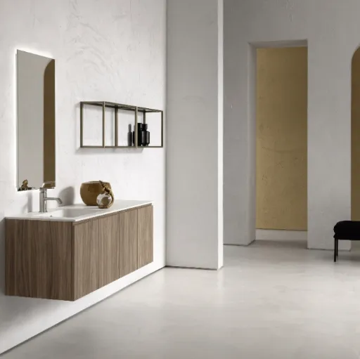 Mobile da Bagno in laccato opaco con vasca integrata in gres B-GO BG014 Compab