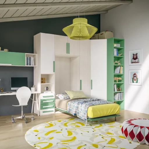 Cameretta salvaspazio con letto a scomparsa Top CM221 di Giessegi