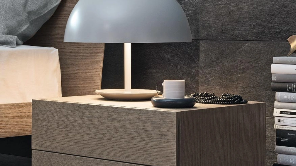Comodino Cube in rovere di Giellesse