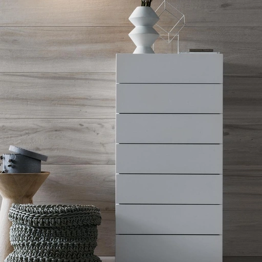 Settimanale Cube in legno laccato bianco di Giellesse
