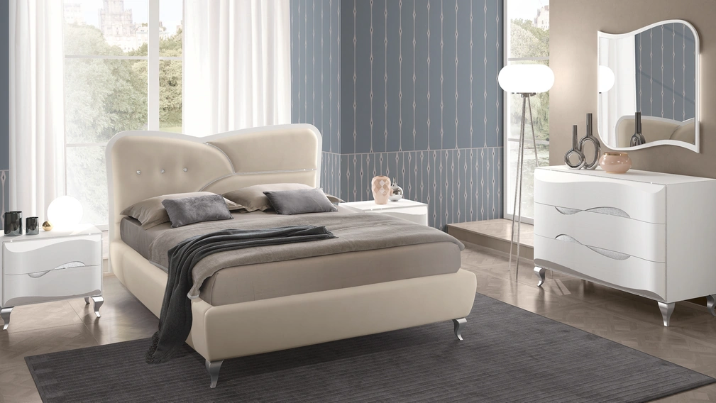 Letto in ecopelle Dolly di Adriatica