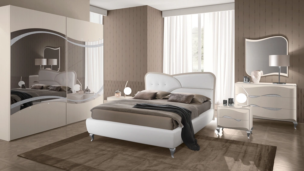 Letto in ecopelle Dolly di Adriatica