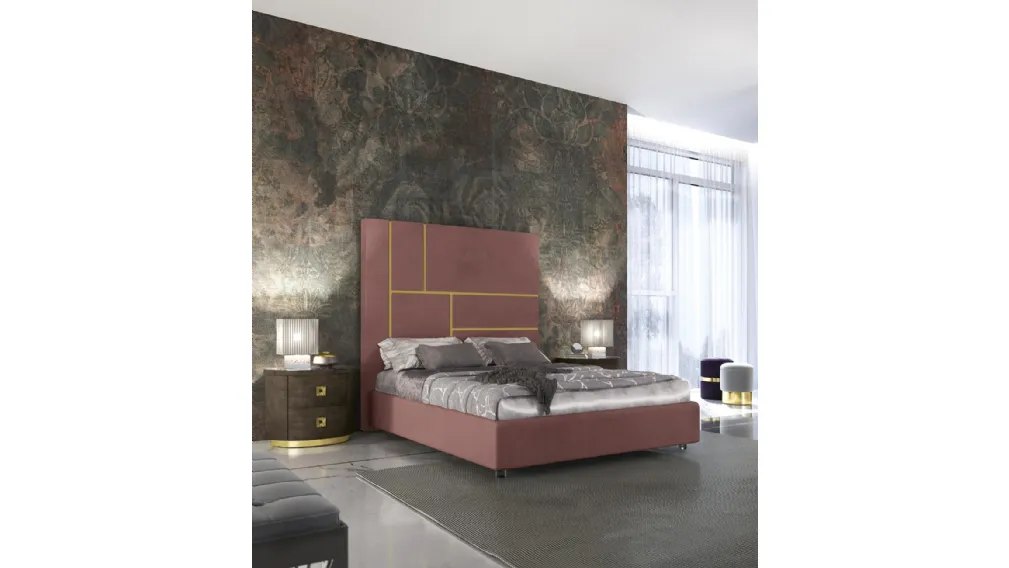 Letto con testiera imponente Duse di Adriatica