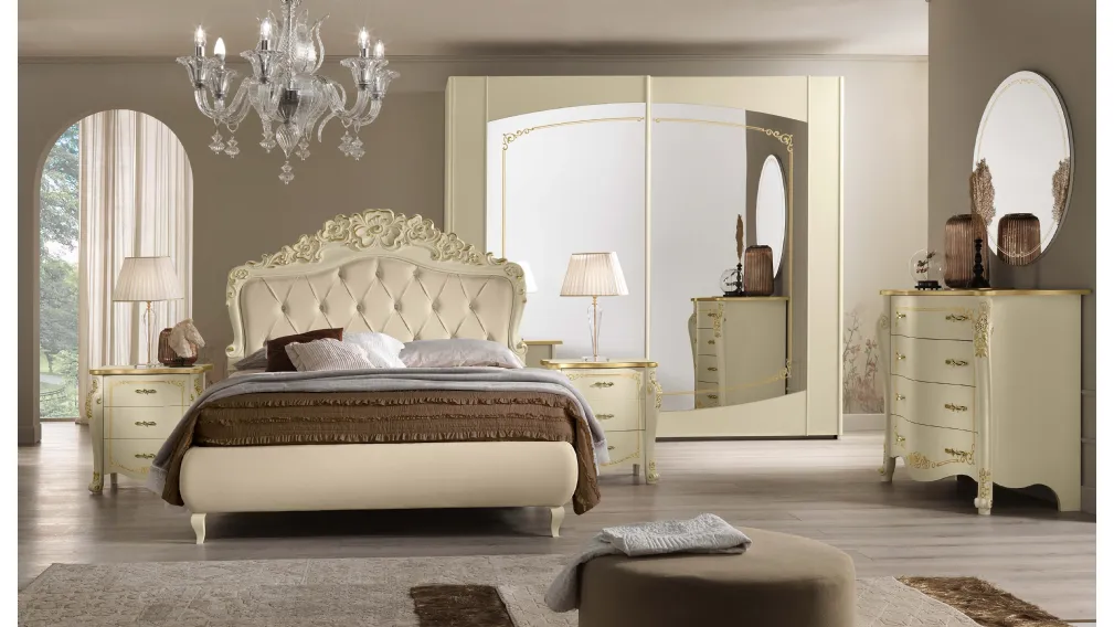 Letto con testiera Pandora di Adriatica