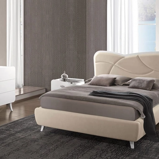 Letto in ecopelle Zaffiro di Adriatica