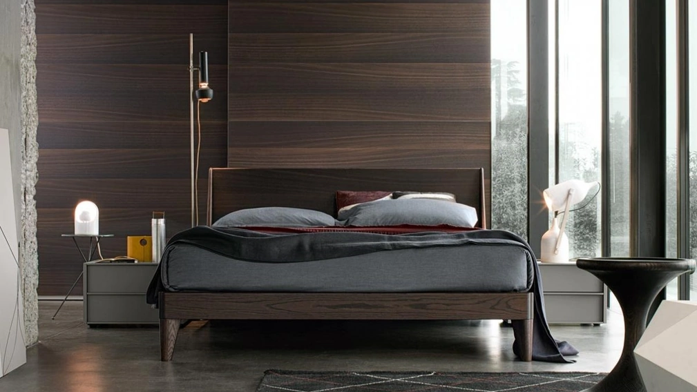 Letto matrimoniale in legno Clark di Giellesse