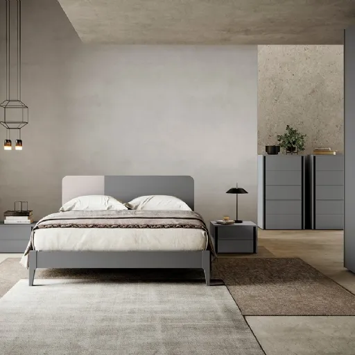 Letto con testiera Golf Sector Grigio di Colombini Casa