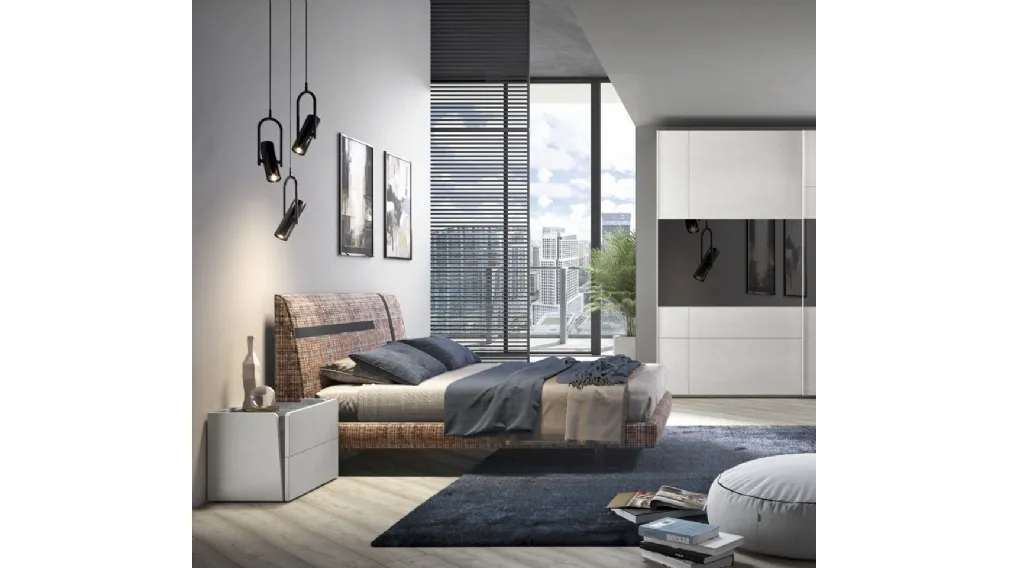 Letto in tessuto con testiera Composizione 20 di Corso 11