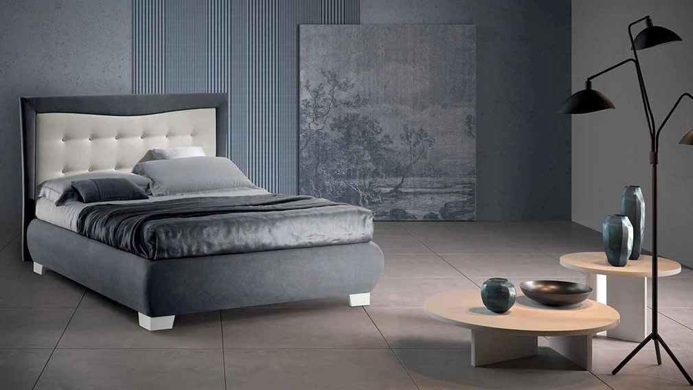 Letto imbottito Ariete di Cosmo Letti
