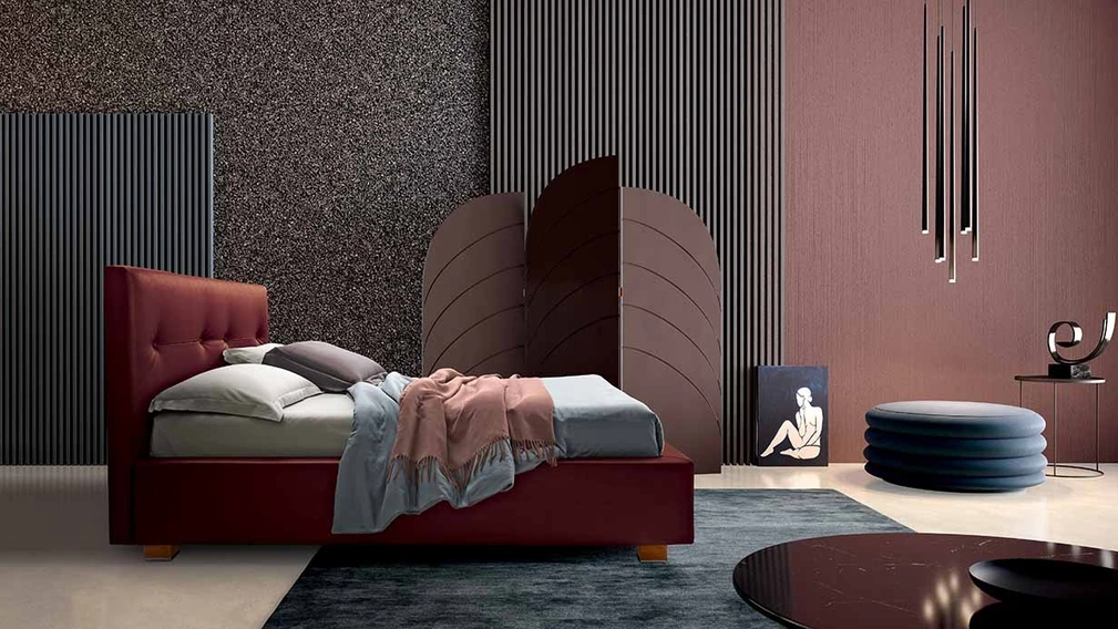 Letto imbottito Ercole di Cosmo Letti