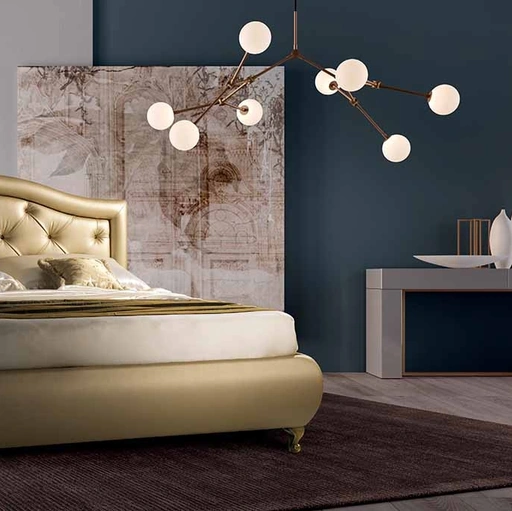 Letto imbottito Sestante di Cosmo Letti