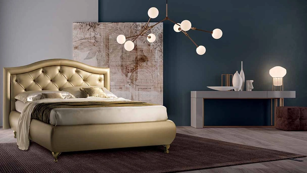 Letto imbottito Sestante di Cosmo Letti
