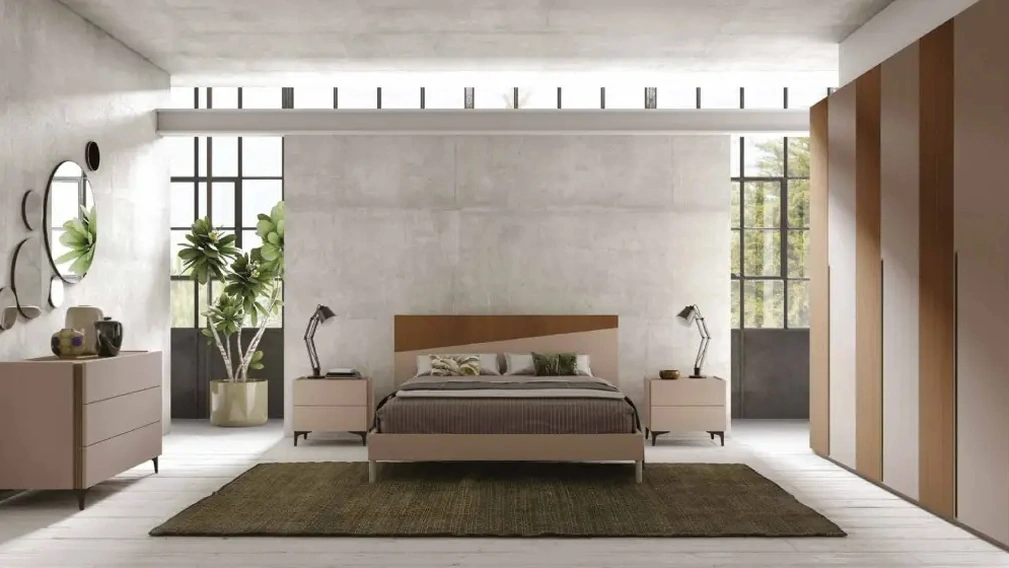Letto con testiera Diagonal di Artigianmobili