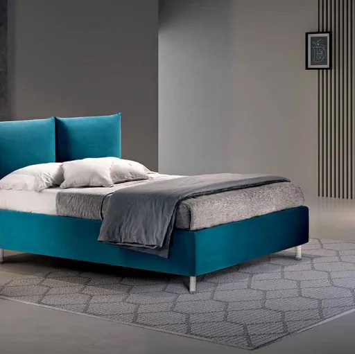 Letto in tessuto con testiera imbottita Gemini Flap di Cosmo Letti