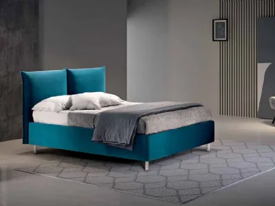 Letto in tessuto con testiera imbottita Gemini di Cosmo Letti