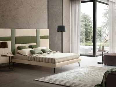 Letto in tessuto con testiera Ground di Le Comfort