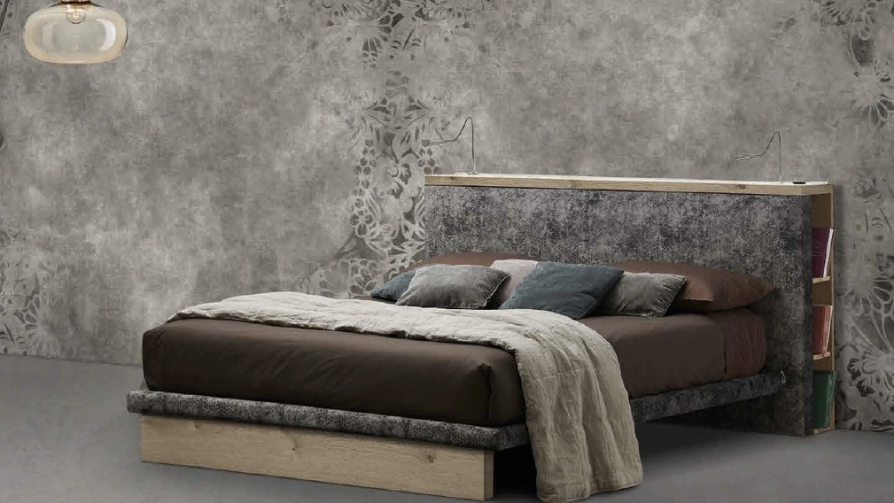 Letto matrimoniale Alba con libreria di Lettissimi