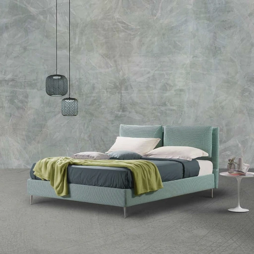 Letto in tessuto con testiera Alisha di Lettissimi