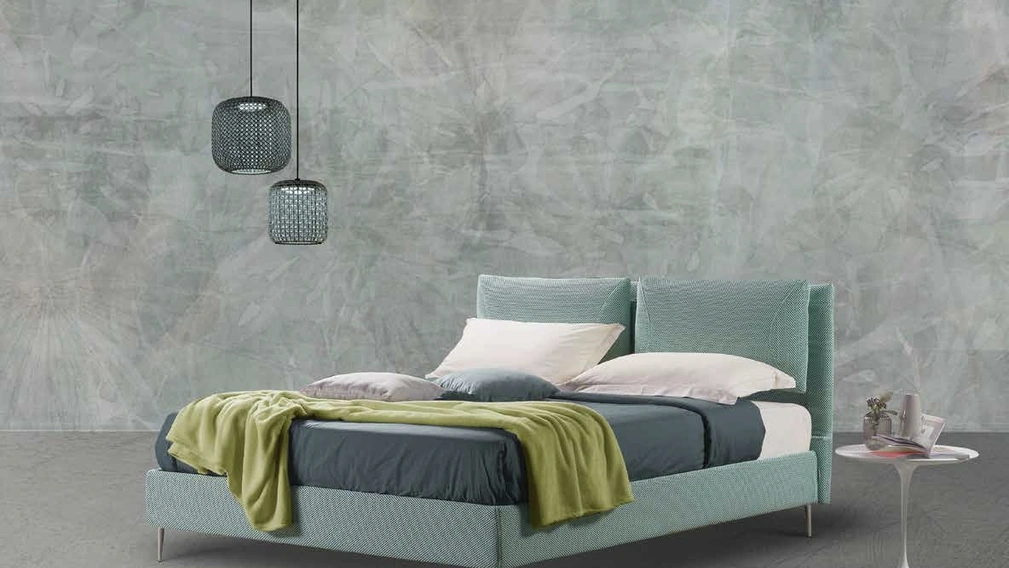 Letto in tessuto con testiera Alisha di Lettissimi