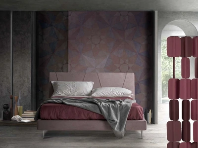 Letto in tessuto con testiera Prestige di Lettissimi