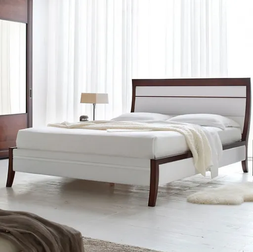 Letto matrimoniale con testiera Line di Fasolin