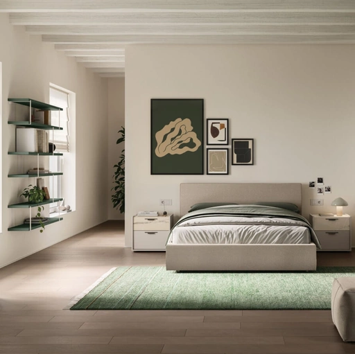 Letto in tessuto Lucas Night 10 di Orme