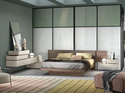 Letto matrimoniale Nest con contenitore di Adriatica