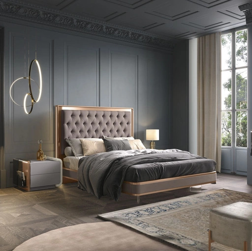 Letto imbottito Pasitea di Adriatica