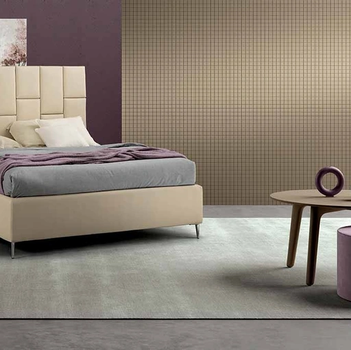 Letto Pavè in tessuto imbottito di Cosmo Letti