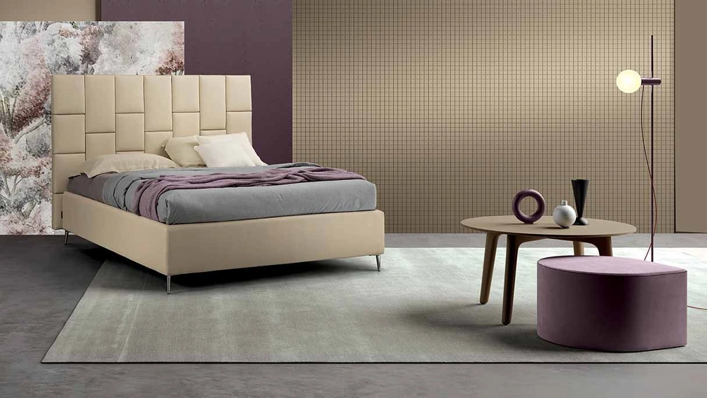 Letto Pavè in tessuto imbottito di Cosmo Letti