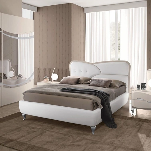 Letto in ecopelle Rubino di Adriatica