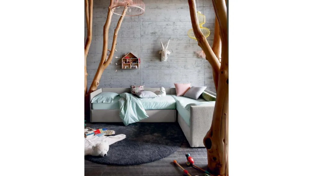 Letto singolo Duplo di Bontempi Letti Design