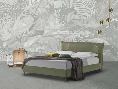 Letto in tessuto imbottito Sirio di Lettissimi