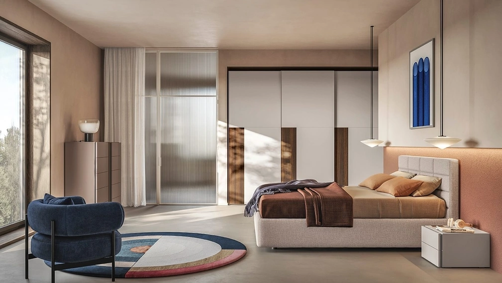 Letto con testiera Time di Colombini Casa