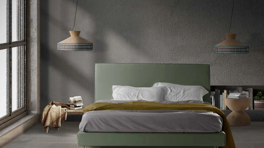 Letto con testiera Vela Liscio di Lettissimi