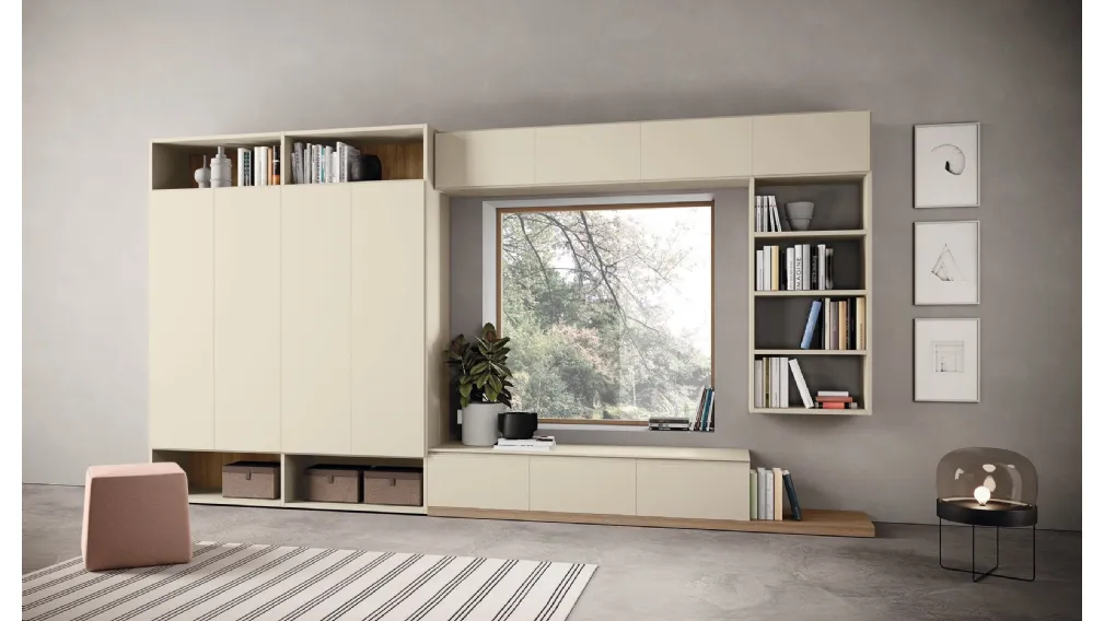 Libreria a muro Golf Infinity I105 in melaminico di Colombini Casa