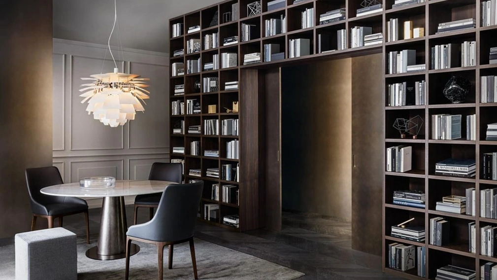 Libreria Flexus composizione 01 in Rovere termocotto di Giellesse