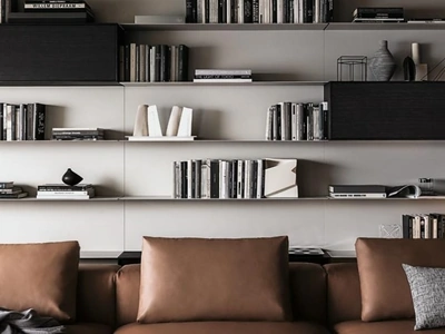 Libreria Frame composizione 03 in legno e laccato opaco di Giellesse